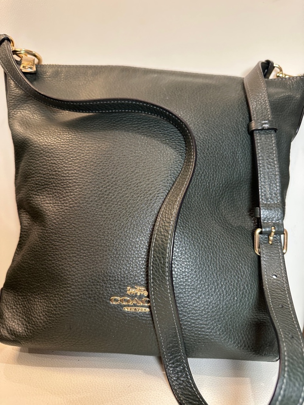 COACH Dark Green Pebbled
Leather Abby Hobo w/ Gold Hardware - GUC - Picture 3 of 11
